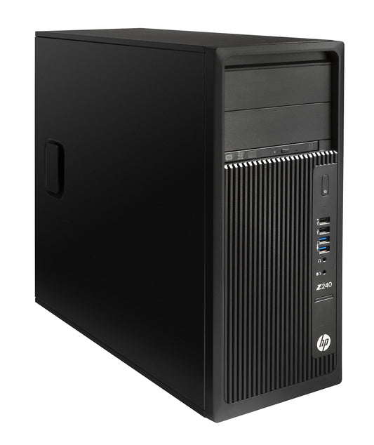 HP 2VN35UT#ABA Workstation Z240, Mini Tower, 16 GB Ram, 512 GB SSD, Intel HD Graphics, Black
