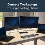 StarTech.com Dual Monitor KVM Docking Station - for Two Laptops - 4K - File Transfer - Universal Laptop Docking Station (USB3DDOCKFT)