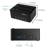StarTech.com Dual Bay USB 3.0 Duplicator and Eraser Dock for 2.5" & 3.5" SATA SSD HDD - 1:1 Standalone Cloner & Wiper Docking Station (SATDOCK2REU3)