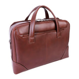 McKlein Top Grain Cowhide Leather, Dual Compartment Laptop Briefcase, Brown (88564)
