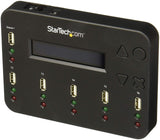 StarTech.com Standalone 1:5 USB Flash Drive Duplicator and Eraser - 1 to 5 Flash Drive Copier & Sanitizer with single/multi-pass DoD Erase (USBDUP15)