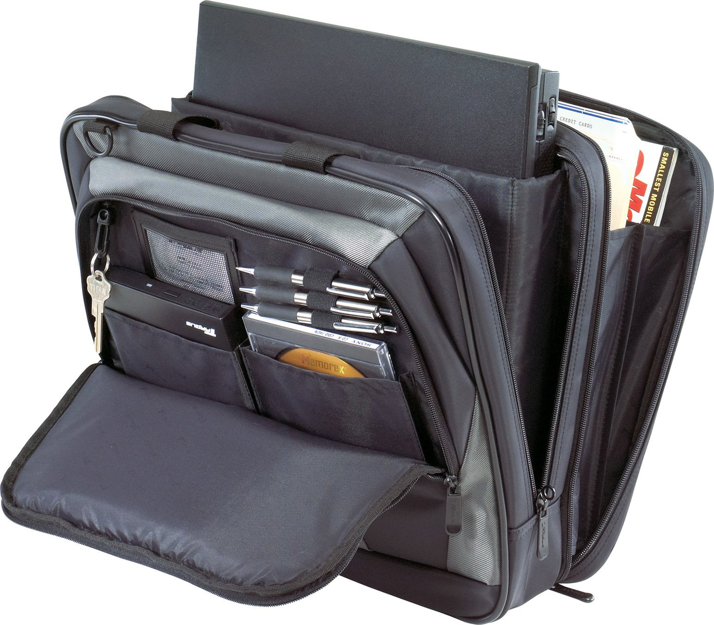 Targus TBT050US 16-Inch CityLite Top-Loading Case Designed for Laptops (Black/Gray)