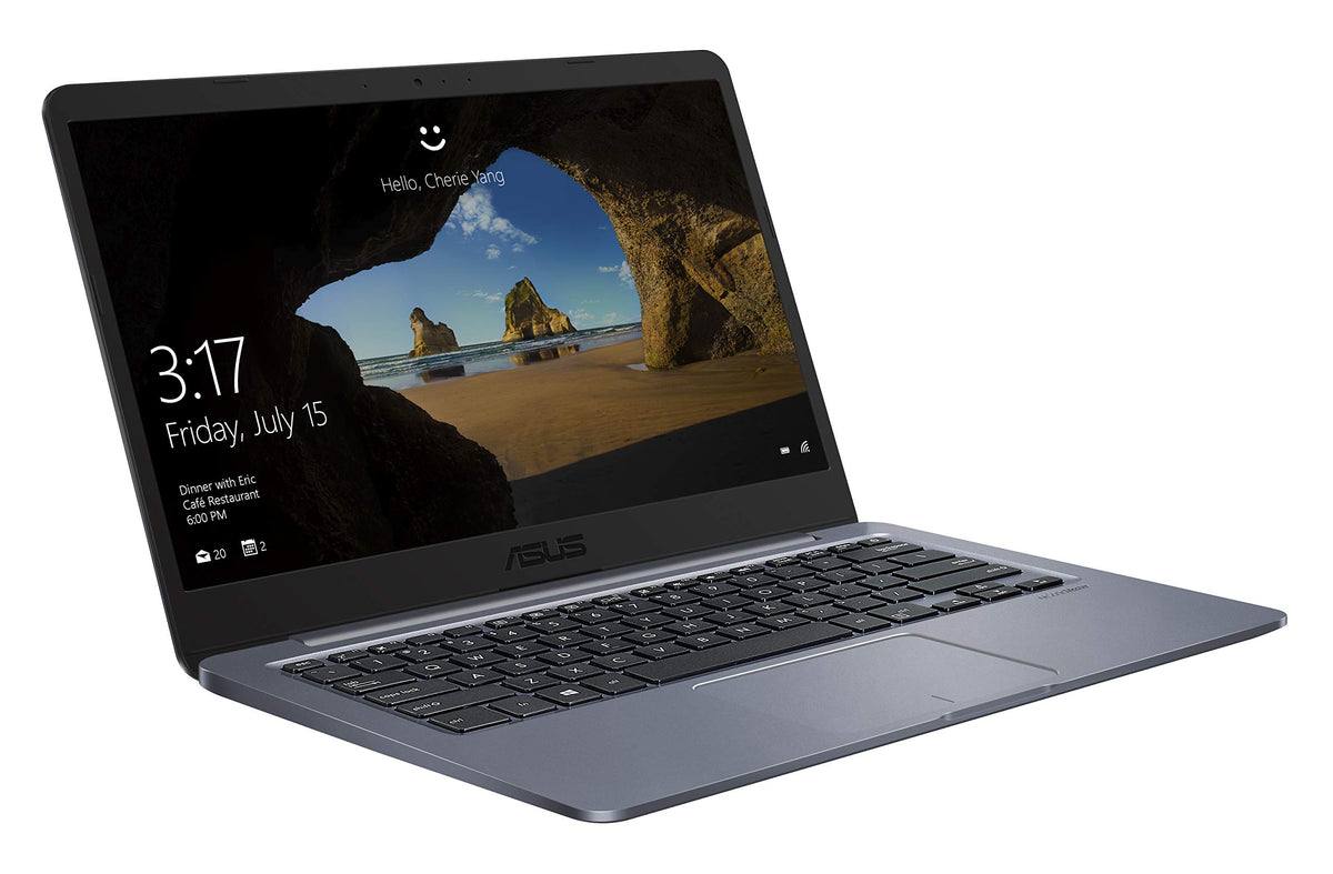 Asus 14" Thin and Light Laptop, Intel Pentium Silver N5000 (up to 2.7GHz), 4GB DDR4 RAM, 64GB EMMC, Windows 10 HOME S  L406MA-DS24