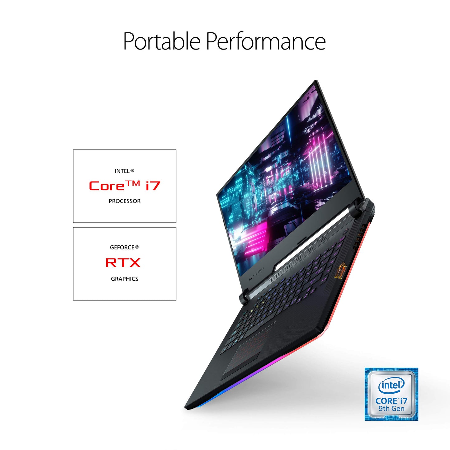 ROG Strix Scar III Gaming Laptop, 15.6" 240Hz FHD, NVIDIA GeForce RTX 2060, Intel Core i7-9750H