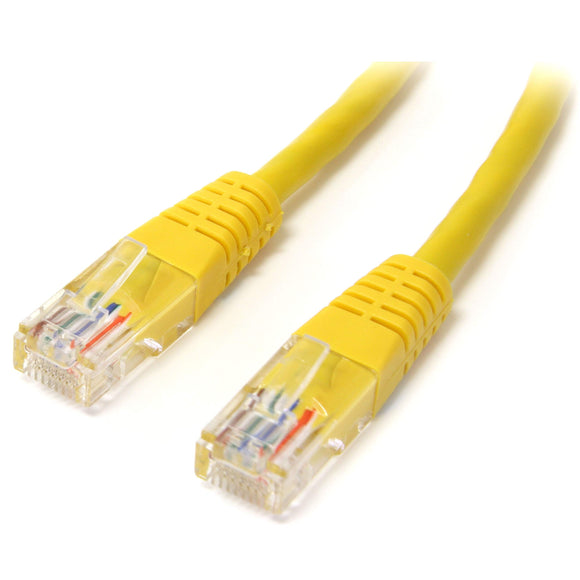StarTech.com Cat5e Ethernet Cable - 6 ft - Yellow - Patch Cable - Molded Cat5e Cable - Short Network Cable - Ethernet Cord - Cat 5e Cable - 6ft (M45PATCH6YL)