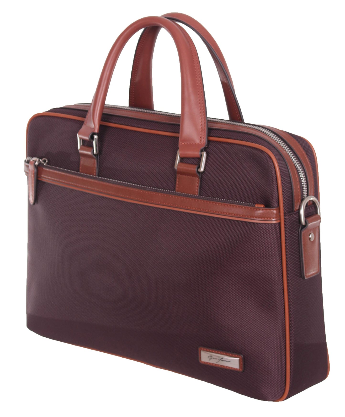Medium 14 Inch Womens Leather Trim Laptop Pilot Case with Padded Notebook/Ultrabook Compartment (Tunis GFC016)