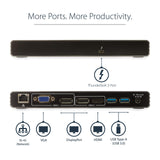 StarTech.com Dual 4K Monitor Thunderbolt 3 Dock with DisplayPort, HDMI & VGA - 85W Power Delivery + Charging - Mac & Windows (TB3DK2DHV)