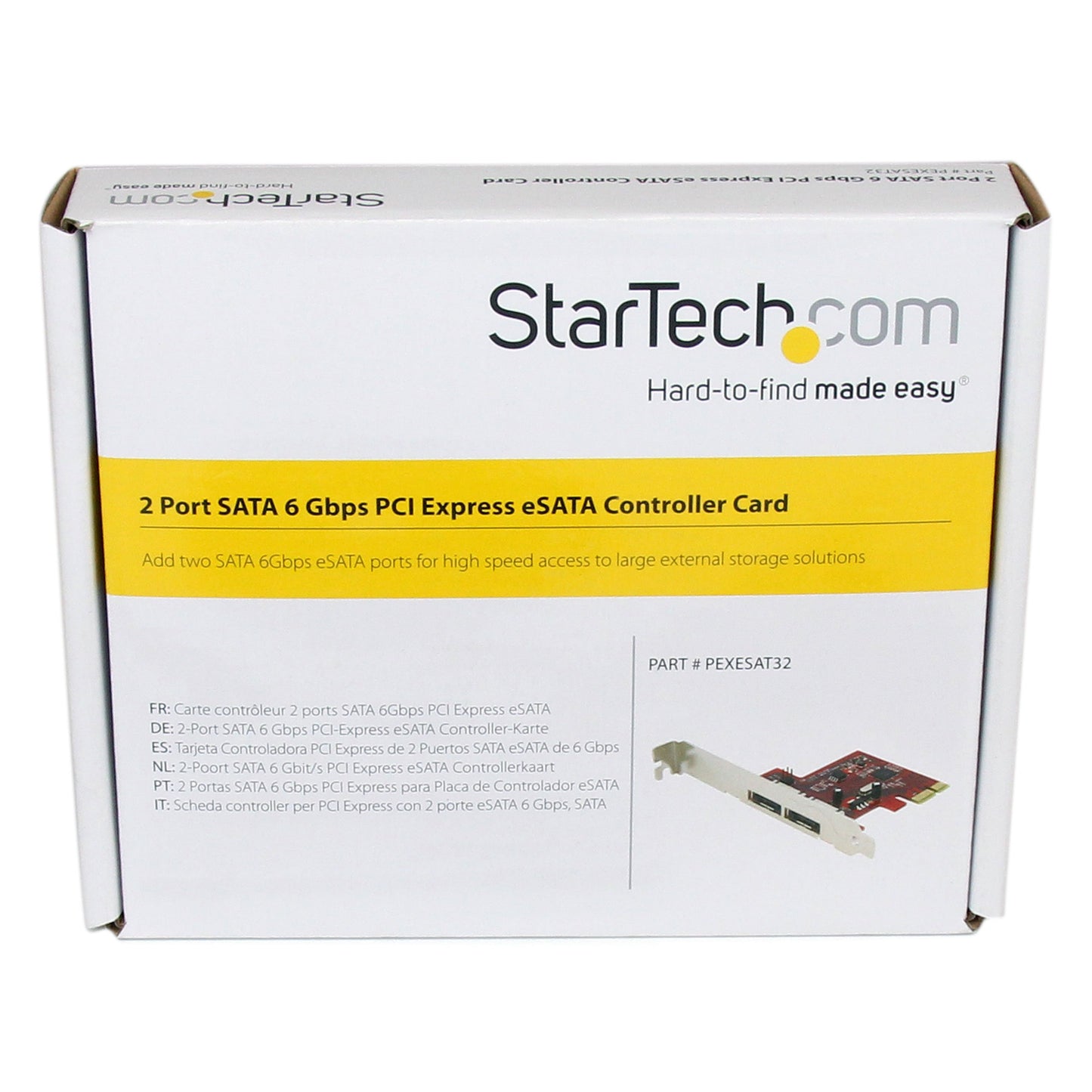 StarTech.com 2 Port SATA 6 Gbps PCI Express eSATA Controller Card - Storage Controller - 2 Channel - eSATA 6Gb/s - 6 Gbit/s - PCIe - PEXESAT32