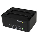 StarTech.com Dual Bay USB 3.0 Duplicator and Eraser Dock for 2.5" & 3.5" SATA SSD HDD - 1:1 Standalone Cloner & Wiper Docking Station (SATDOCK2REU3)
