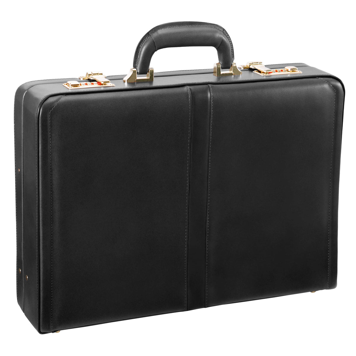McKlein 80445 USA Reagan Leather 3.5" Attaché Briefcase Black