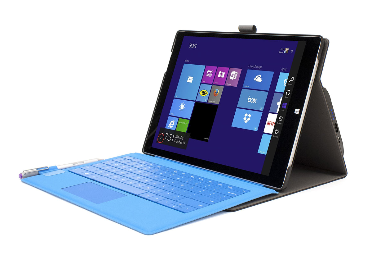 M-Edge International Surface 3 Sneak Power Charging Folio Case (MS3-SKP-LB-B)