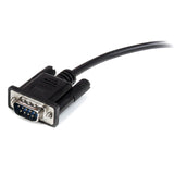 StarTech.com DB9 RS232 Serial Extension Male to Female Cable, 2m, Black (MXT1002MBK)