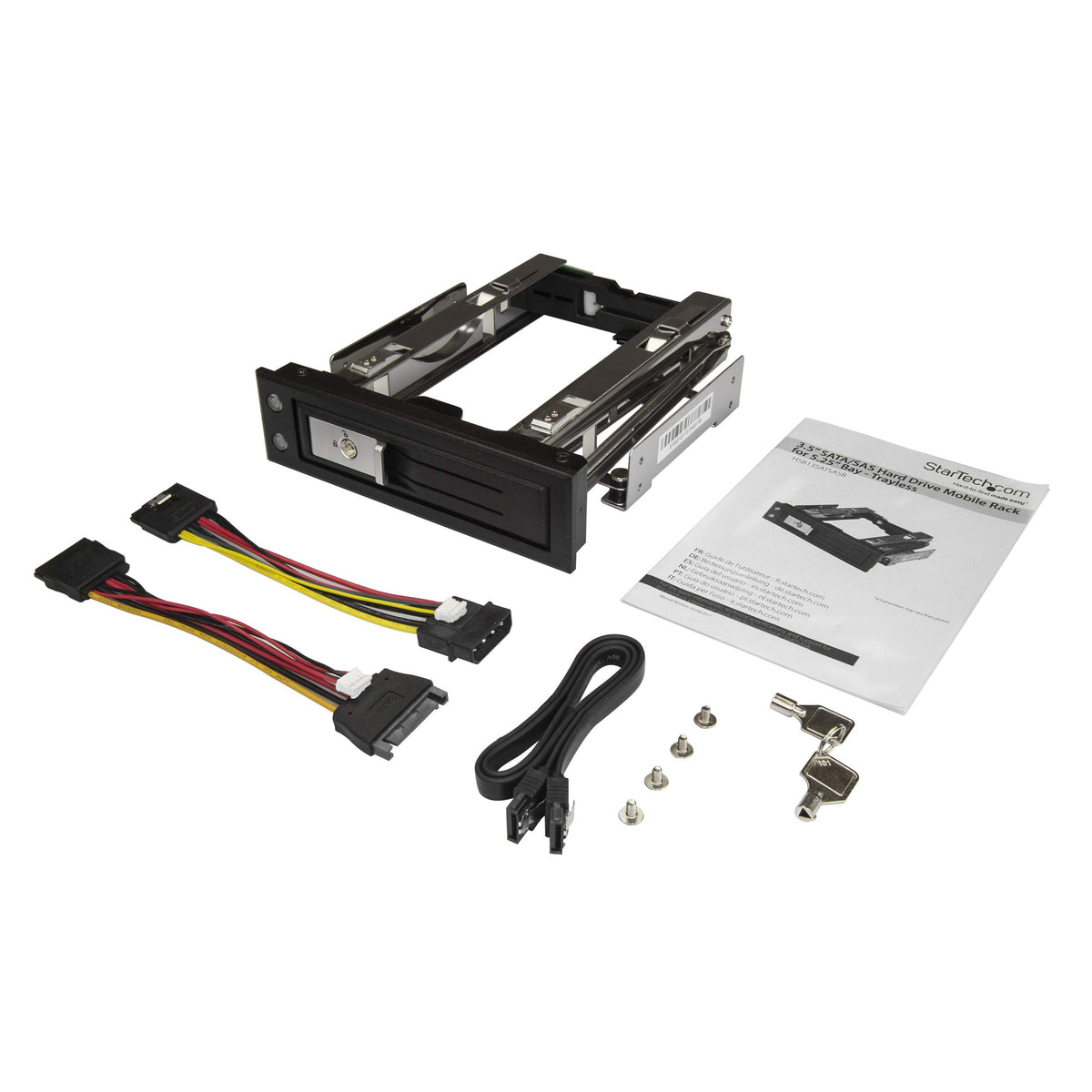 StarTech.com 5.25 to 3.5 Hard Drive Hot Swap Bay - Trayless - Lockable - Front Mount - Hard Drive Bay - Hard Drive Backplane - HDD Caddy (HSB13SATSASB)