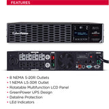 CyberPower PR3000RTXL2U Smart App Sinewave UPS System, 3000VA/3000W, 9 Outlets, 2U Rack/Tower