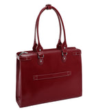 McKlein 94836 USA Winnetka 15" Leather Ladies' Laptop Briefcase Red