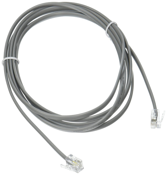 C2G 02971 RJ11 6P4C Straight Modular Cable, Silver (7 Feet, 2.13 Meters)