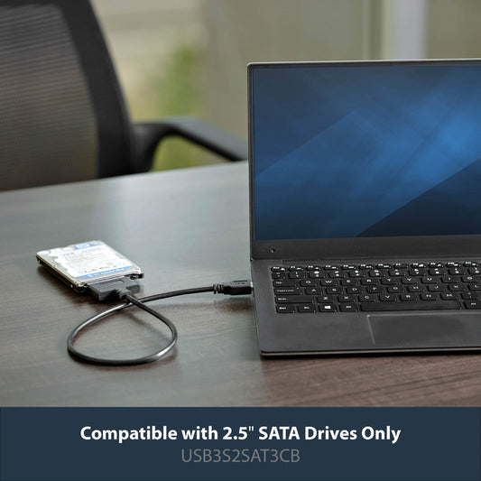 StarTech.com SATA to USB Cable - USB 3.0 to 2.5" SATA III Hard Drive Adapter - External Converter for SSD/HDD Data Transfer (USB3S2SAT3CB)