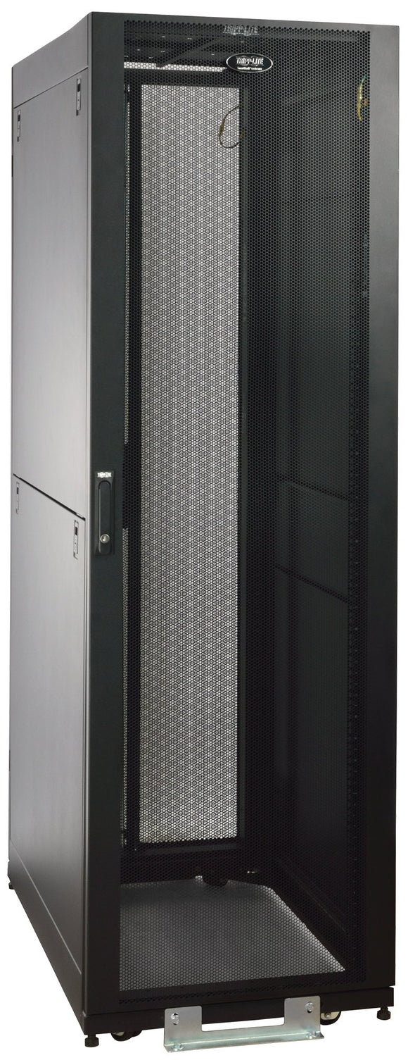 TRIPP LITE 42U Rack Enclosure Server Cabinet Doors and Sides 2400lb. Capacity Components SR2400 Black