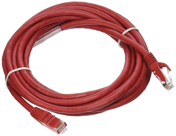 C2G 27864 Cat6 Crossover Cable - Snagless Unshielded Network Crossover Patch Cable, Red (14 Feet, 4.26 Meters)