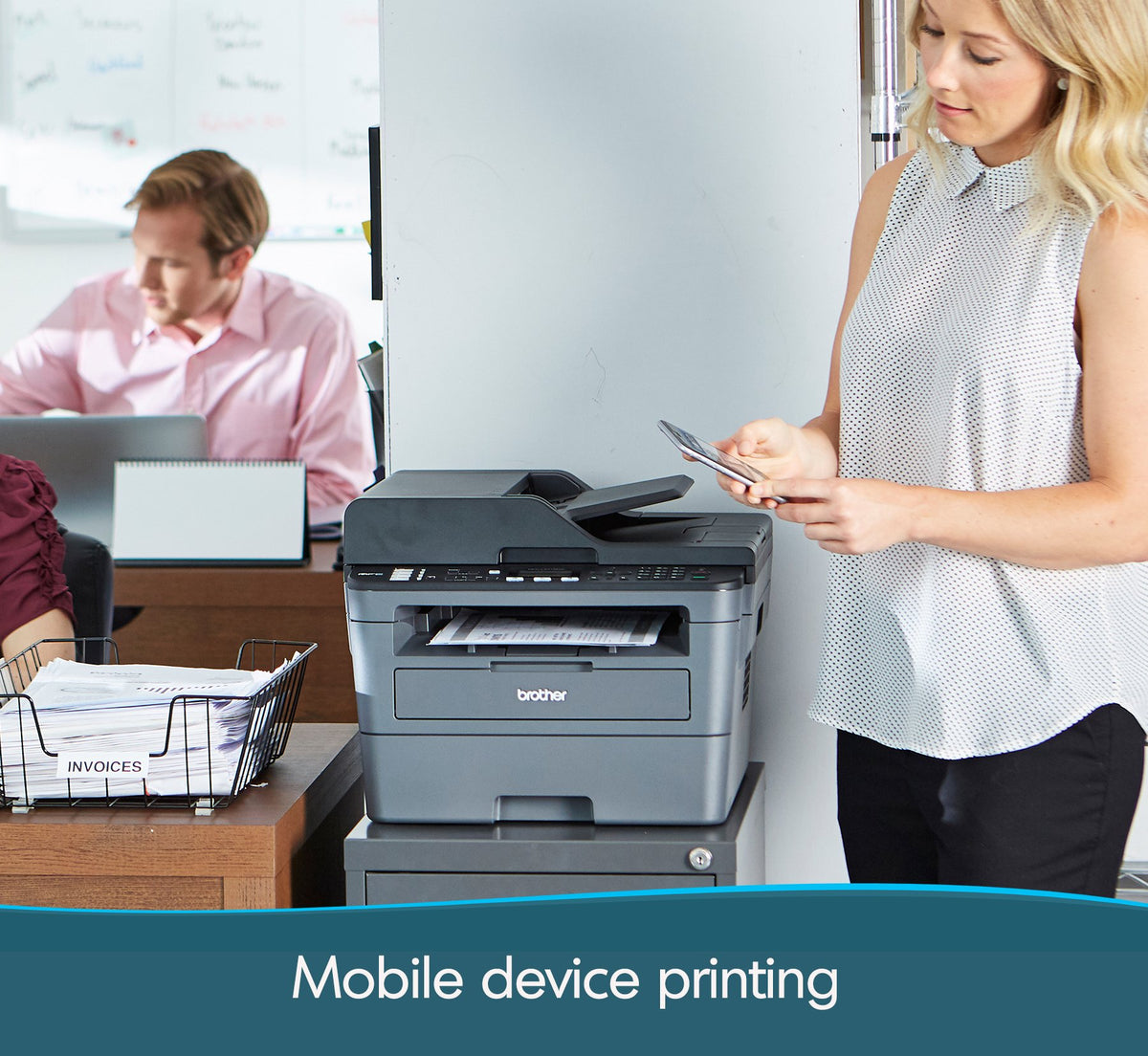 Brother MFCL2710DW Wireless Monochrome Printer with Scanner, Copier & Fax, Black