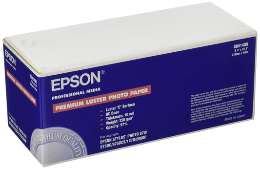 Paper - Luster Photo Paper - White - Roll A4 (8.25 in X 33 Ft) - 240 G/M2