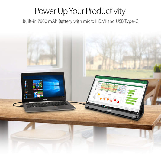 ASUS ZenScreen Go MB16AHP 15.6" Portable Monitor Full HD IPS Eye Care with Micro HDMI USB Type-C
