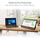 ASUS ZenScreen Go MB16AHP 15.6" Portable Monitor Full HD IPS Eye Care with Micro HDMI USB Type-C