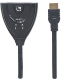 Manhattan Products 207416 HDMI Switcher 2x1 Pigtail Blk