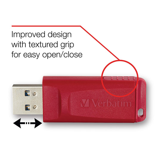 Verbatim 16GB Store 'n' Go USB Flash Drive - PC/Mac Compatible - 3pk - Red, Green, Blue