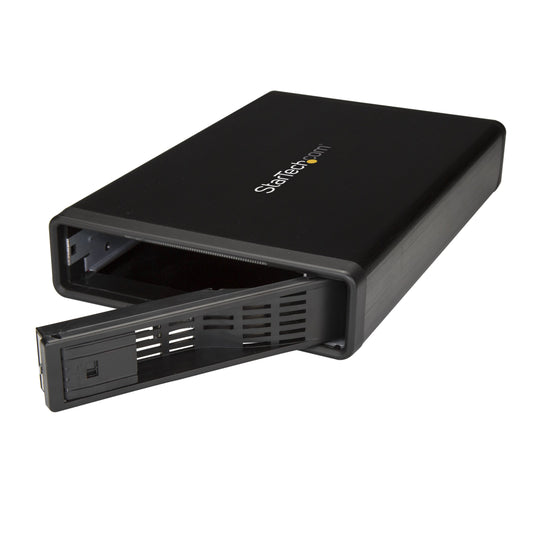 StarTech.com eSATA Enclosure - for 3.5in SATA HDD - USB 3.0 / eSATA - Trayless - Metal - External Hard Drive Enclosure - HDD Enclosure (S351BMU33ET)
