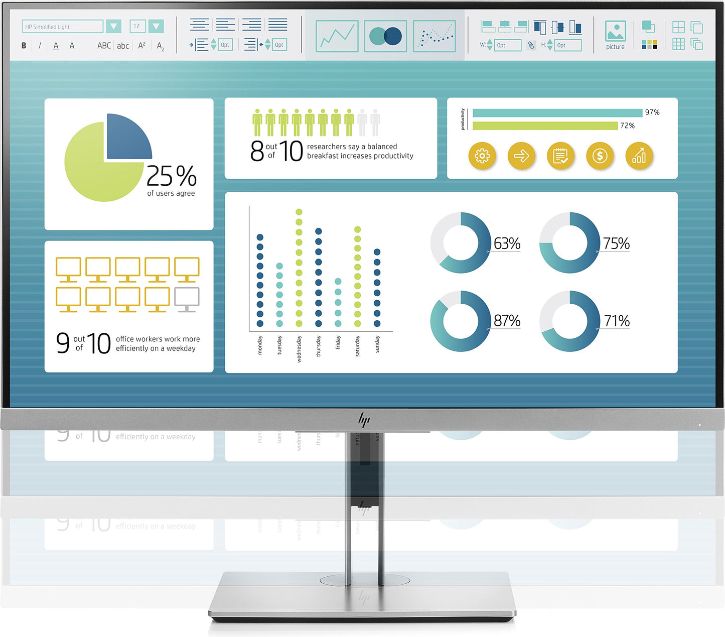 HP EliteDisplay E273 27-Inch Screen LED-Lit Monitor Black/Silver (1FH50A8#ABA)