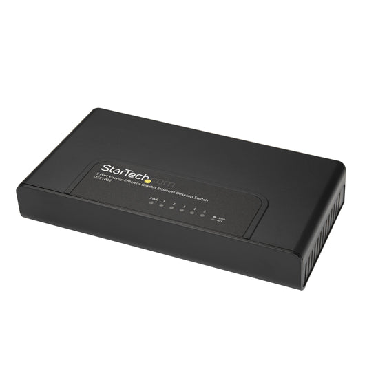 StarTech.com 5 Port Unmanaged Energy-Efficient Gigabit Ethernet Switch - Desktop / Wall Mount Network Switch - 802.3az Gigabit Switch (DS51002)