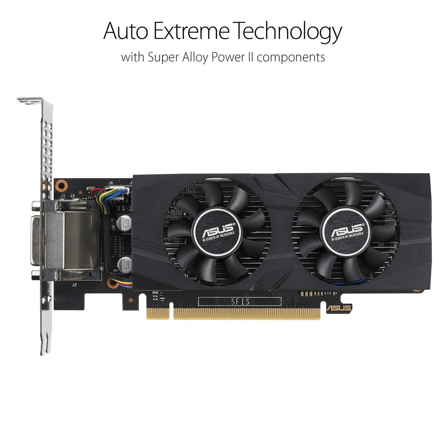ASUS GeForce 4GB HDMI 2.0 DP 1.4 DVI Graphics Card (GTX1050TI-O4G-LP-BRK)