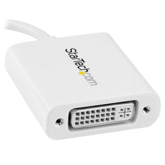 StarTech.com USB C to DVI Adapter - White - 1920x1200 - USB Type C Video Converter for Your DVI D Display / Monitor / Projector (CDP2DVIW)