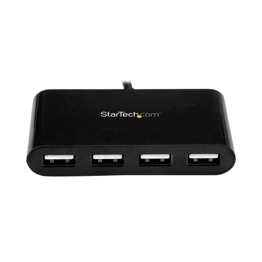 STARTECH USB C Hub 4 Port, USB-C to 4 x USB-A, Powered USB Hub, USB 2.0 Hub, USB Port Expander, USB Port Hub, USB Type C Hub