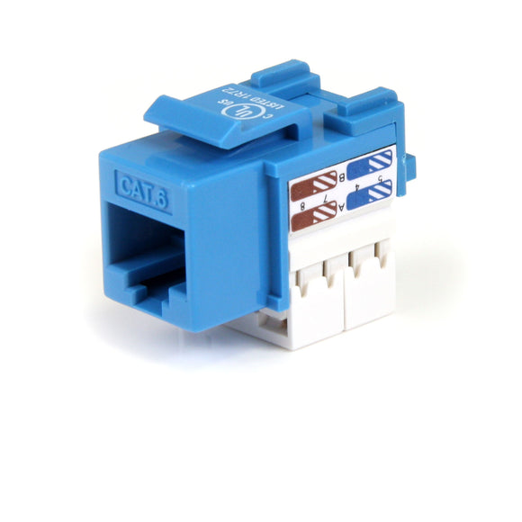 StarTech.com C6KEY110BL Cat 6 RJ45 Keystone Jack Blue, 110 Type