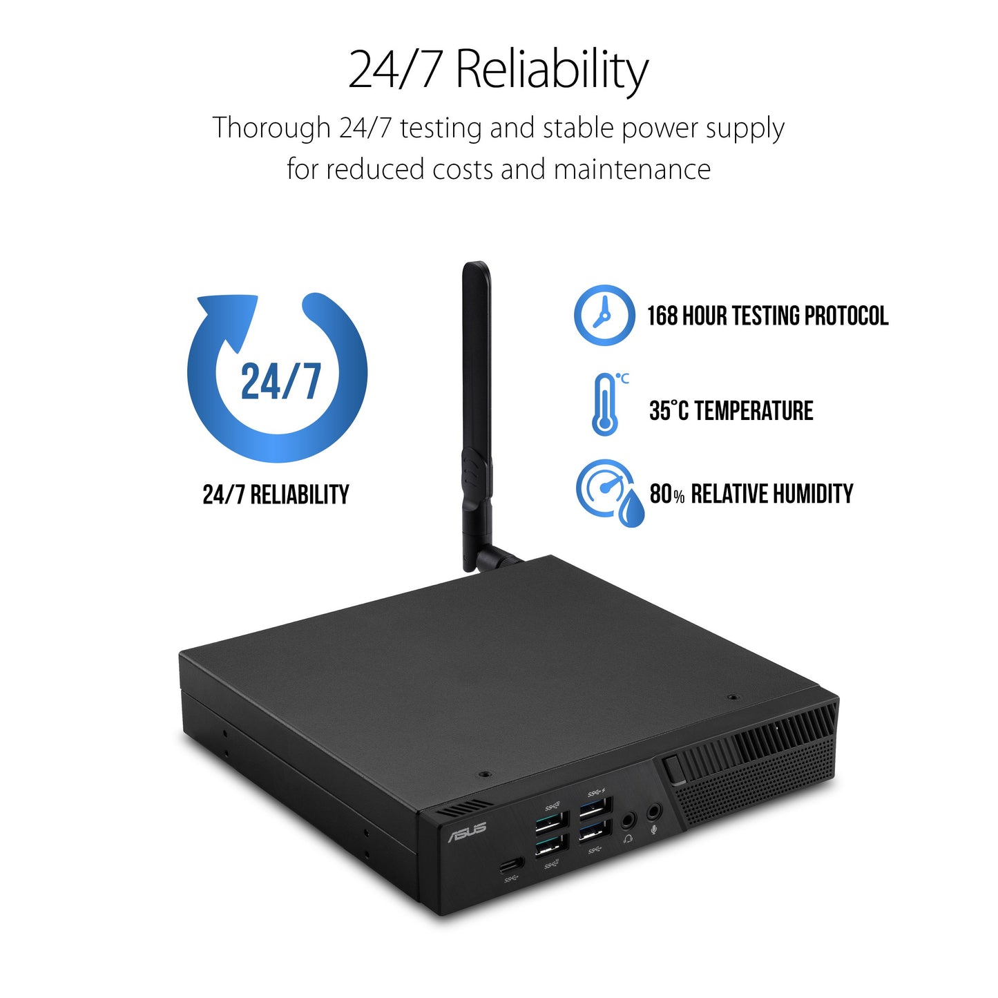ASUS PB60-B3041ZC Mini PC with Intel Core i3-8100T and Integrated 4K UHD Graphics