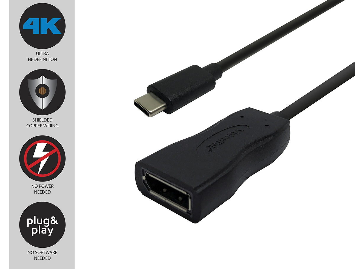 VisionTek USB 3.1 Type C to DisplayPort Adapter (M/F) - 900817