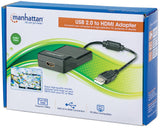Manhattan USB 2.0 to HDMI Adapter, Easily Converts USB Video