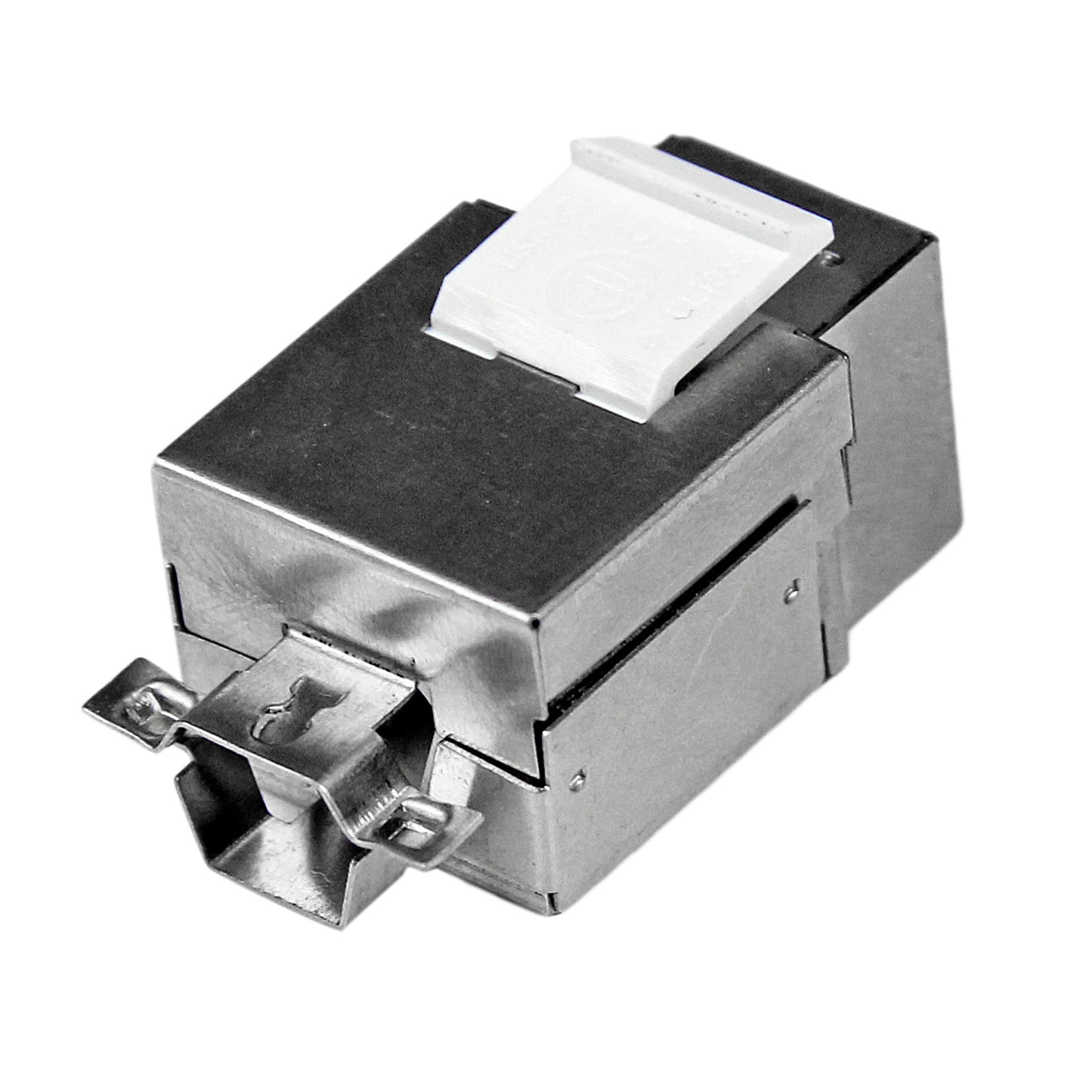 StarTech.com Shielded Cat 6a Keystone Jack - RJ45 Ethernet Cat6a Wall Jack White - 110 Type - RJ45 (F) to 110 Punch Down Shielded (C6AKEY110WH)