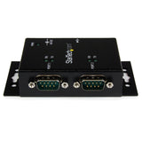 StarTech.com USB to Serial Adapter - 2 Port - Wall Mount - Din Rail Clips - Industrial - COM Port Retention - FTDI - DB9 (ICUSB2322I)