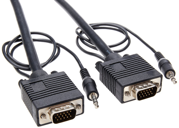 BlueDiamond 6840 Svga Mm Cable with Audio, Black, 25 ft