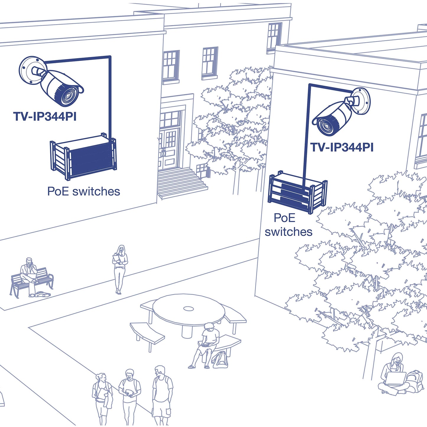 TRENDnet Indoor/Outdoor 4 MP, Motorized Varifocal PoE IR Network Camera, Auto-Focus, Optical Zoom, Digital WDR, Night Vision up to 100ft, IP66 Rated Housing, ONVIF, IPv6, TV-IP344PI