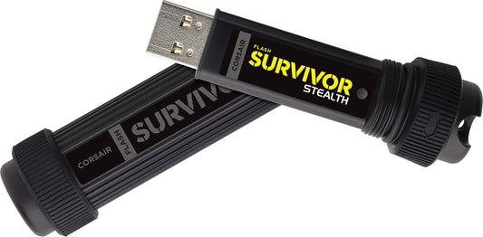 Corsair Flash Survivor Stealth 128GB USB 3.0 Flash Drive (CMFSS3B-128GB), Black