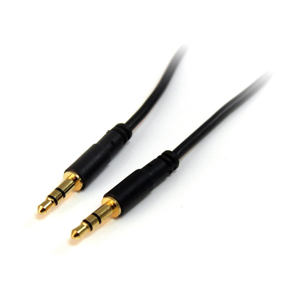 STARTECH MU3MMS 3 feet Slim 3.5mm Stereo Audio Cable - M/M, Black