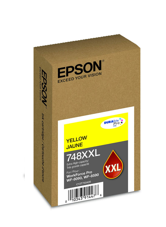 Epson 748 DURABrite Pro Extra High Capacity Yellow Ink Cartridge, 7000 Yield (T748XXL420)