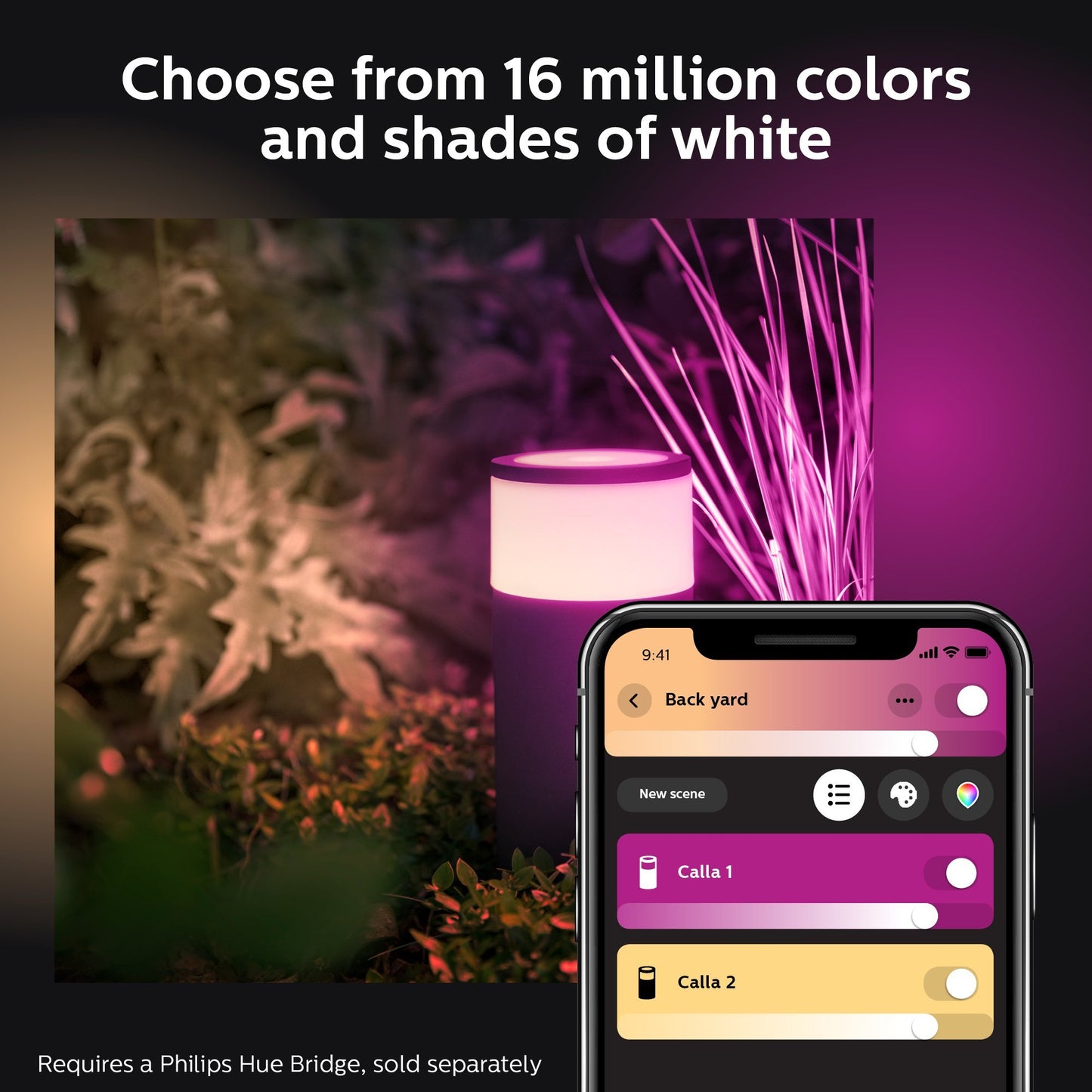 Philips 802090 Hue White and Colour Pathway Light-Calla Bollard Base Kit