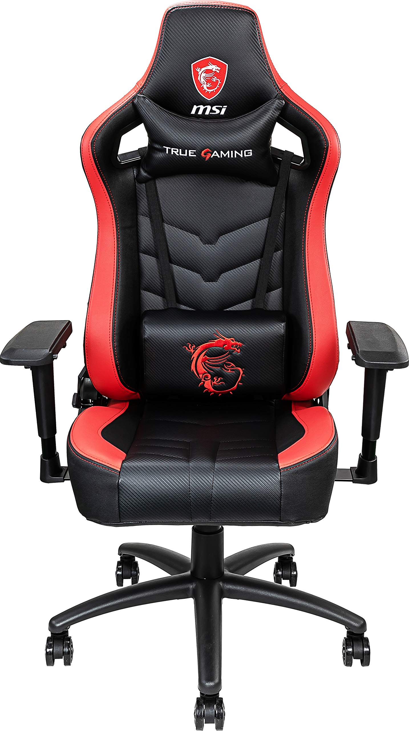 MSI MAG CH110 Gaming Chair Ergonomic Office Chair with Steel Frame Support, Breathable Molded Foam, 180-Degree Reclinable, 4D Multi-Adjustable Armrests, Headrest Pillow and Lumbar Cushion Included