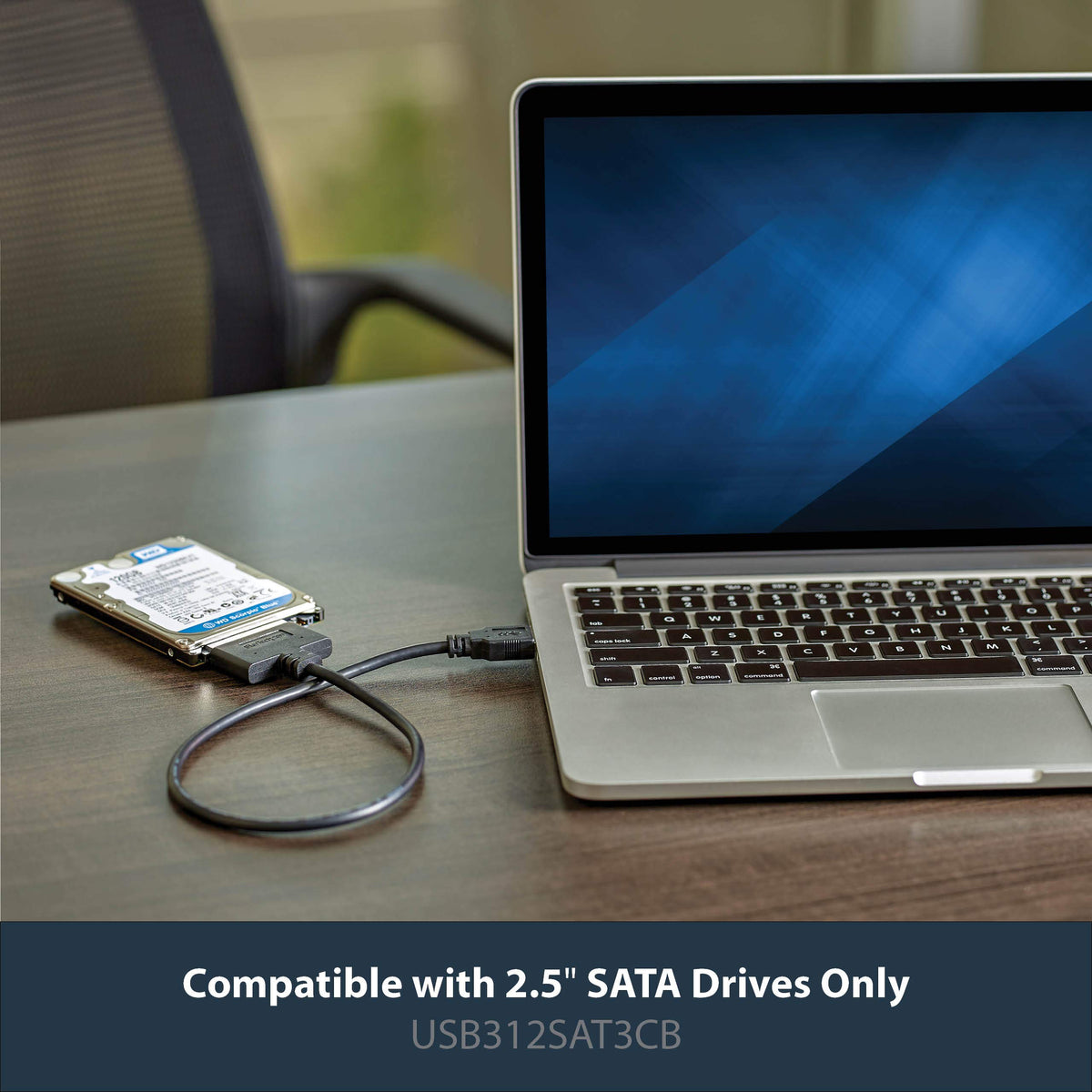 StarTech.com USB 3.1 to 2.5" SATA Hard Drive Adapter - USB 3.1 Gen 2 10Gbps with UASP External HDD/SSD Storage Converter (USB312SAT3CB)