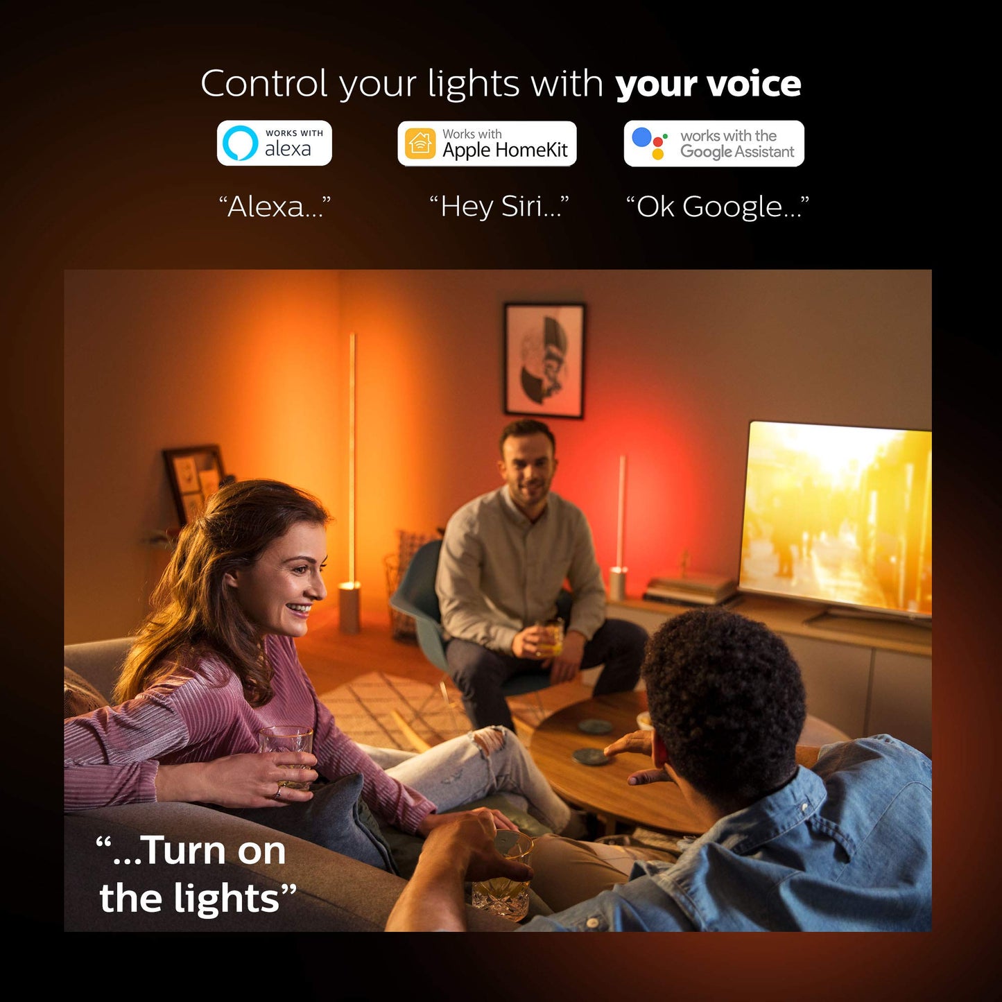 Philips 4080148U7 Hue White & Color Ambiance Signe Table Lamp, Aluminium